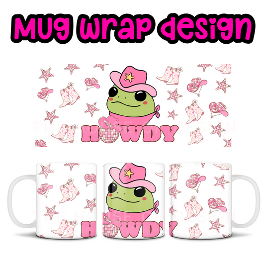 10/11oz Mug Wrap Design  - Howdy