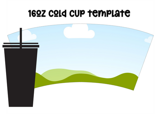 Craft Template - 16oz Cold Cup Template