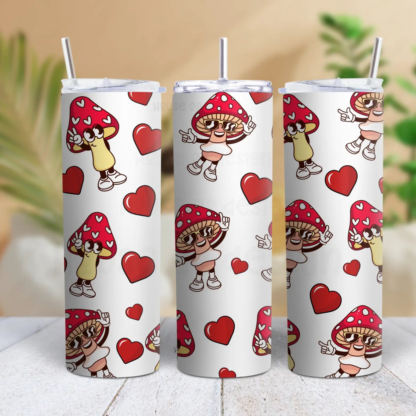 20oz Tumbler Wrap Design - Mushroom The House Of Design