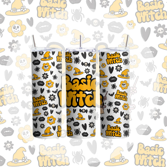 20oz Tumbler Wrap Design - basic witch orange The House Of Design