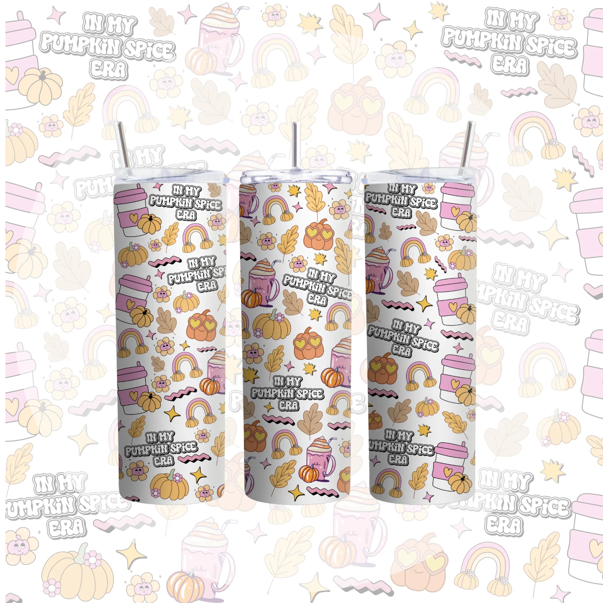 20oz Tumbler Wrap Design - pumpkin spice The House Of Design