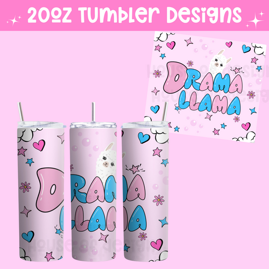 20oz Tumbler Wrap Design - DRAMA LLAMA