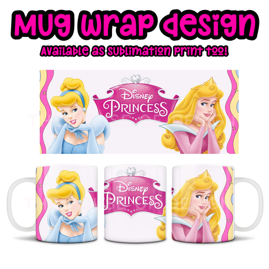 10/11oz Mug Wrap Design  - princess