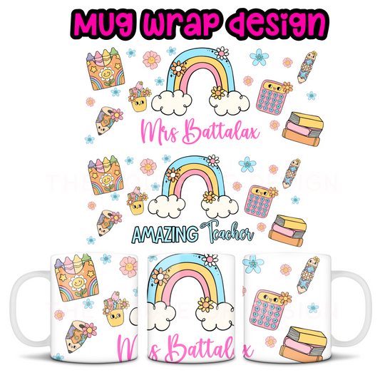 Mug Wrap Design  - Teacher x2