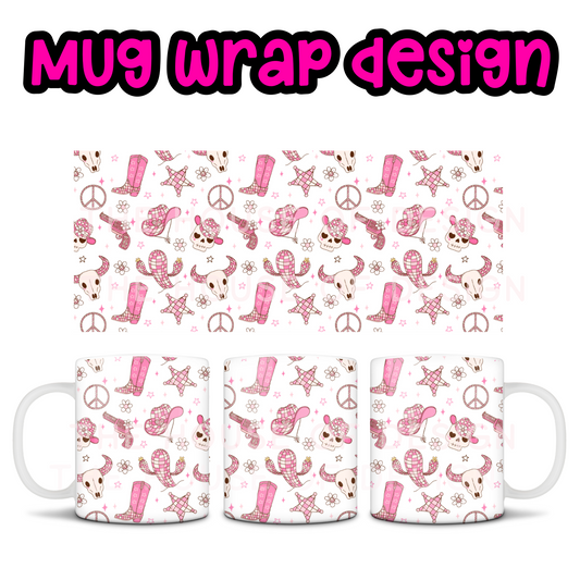 10/11oz Mug Wrap Design  - Skulls