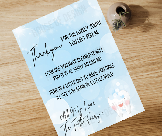 A4 Toothfairy Letter Print 