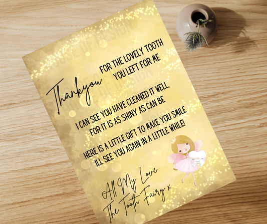 A4 Toothfairy Letter Print 