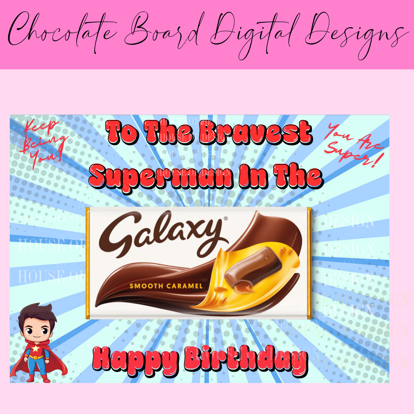 A4 chocolate board download - Birthday Boy 