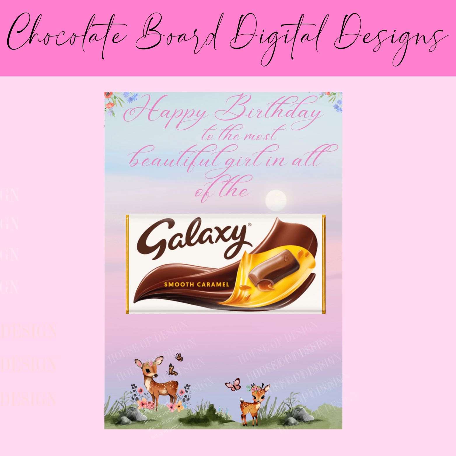 A4 chocolate board download - Happy birthday 