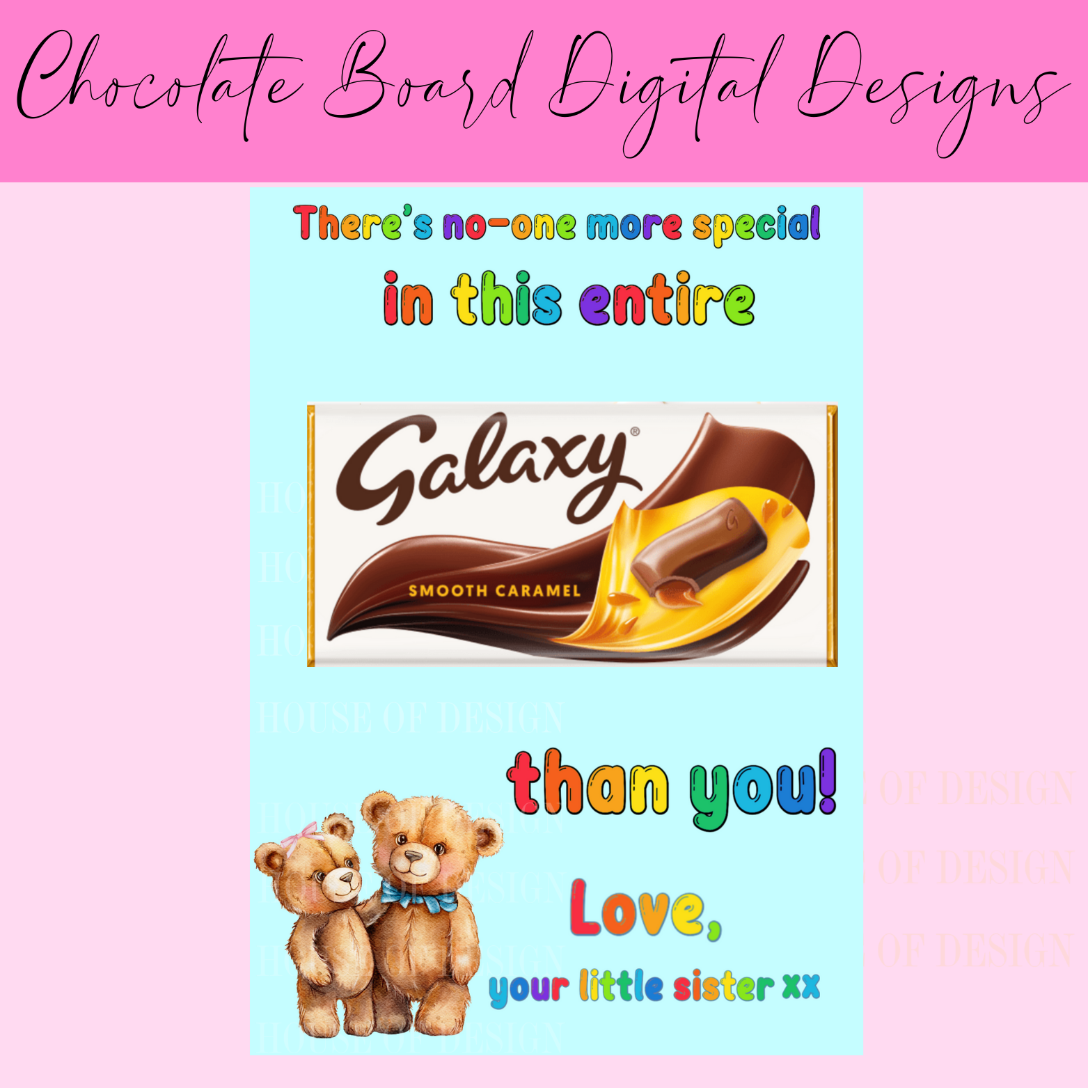 A4 chocolate board download - sister 