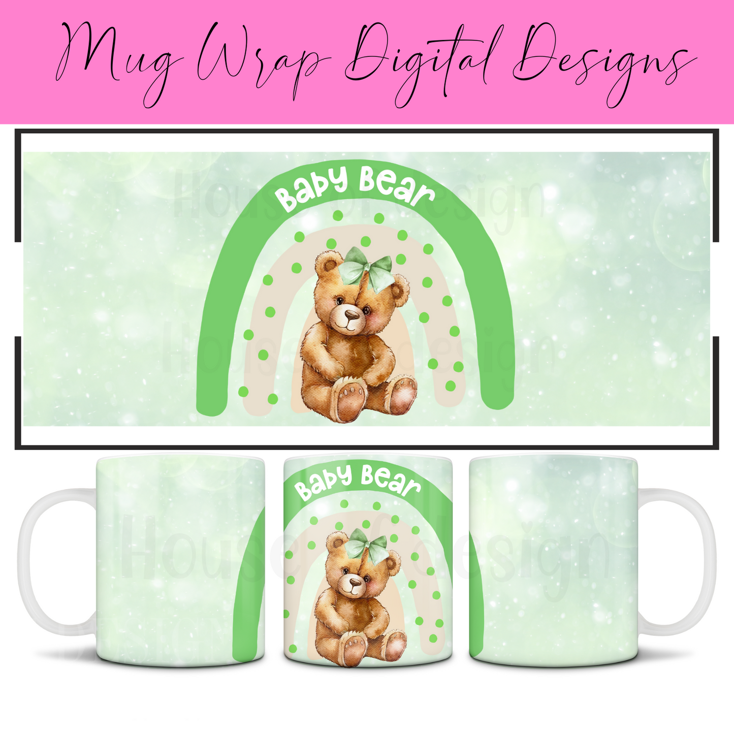 Baby Bear - Mug Wrap Design 