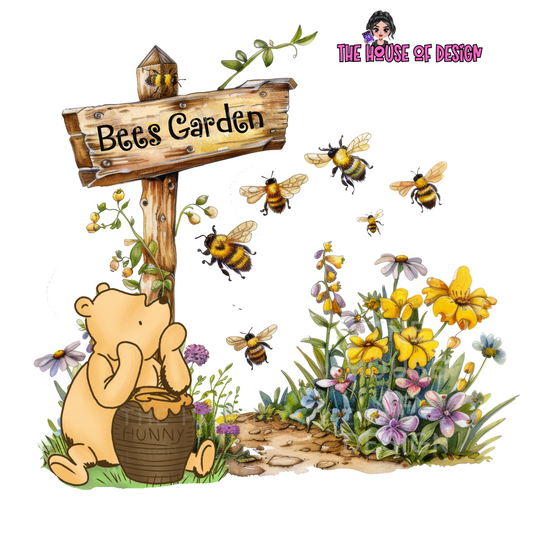Nude Bear Sublimation Design - Instant Downloads - Bees Garden