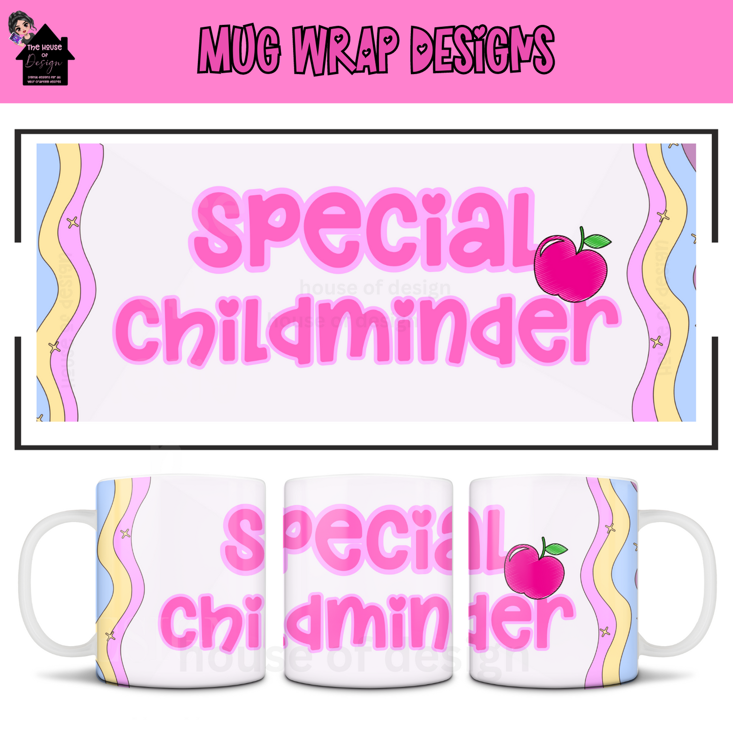 10/11oz Mug Wrap Design - Special Childminder