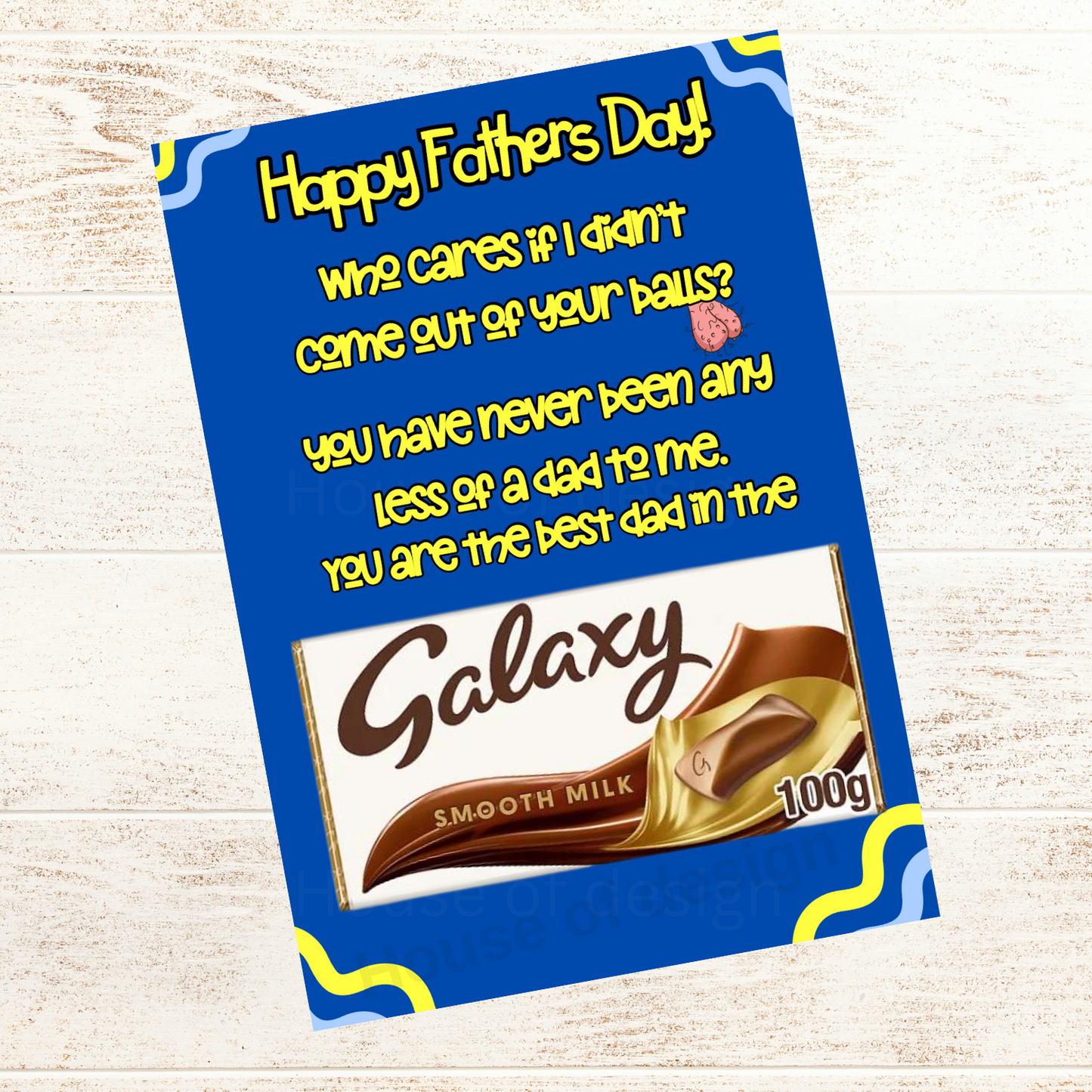 A4 chocolate board - Adult Fathers Day