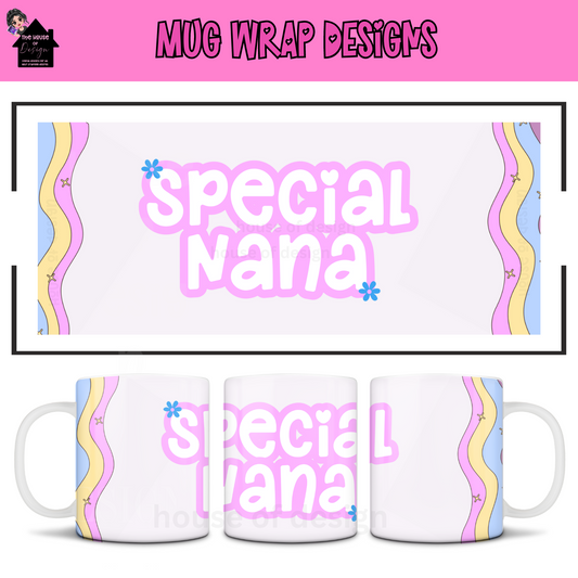 10/11oz Mug Wrap Design - Special Nana