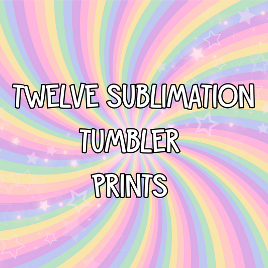 12 Printed Tumbler Wrap Designs - sublimation prints