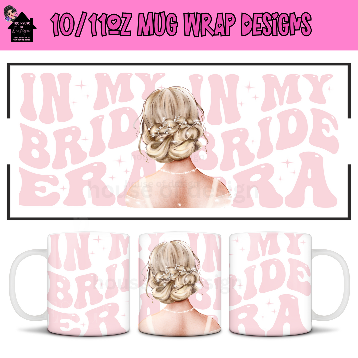 Mug Wrap Design - bride era - blonde hair