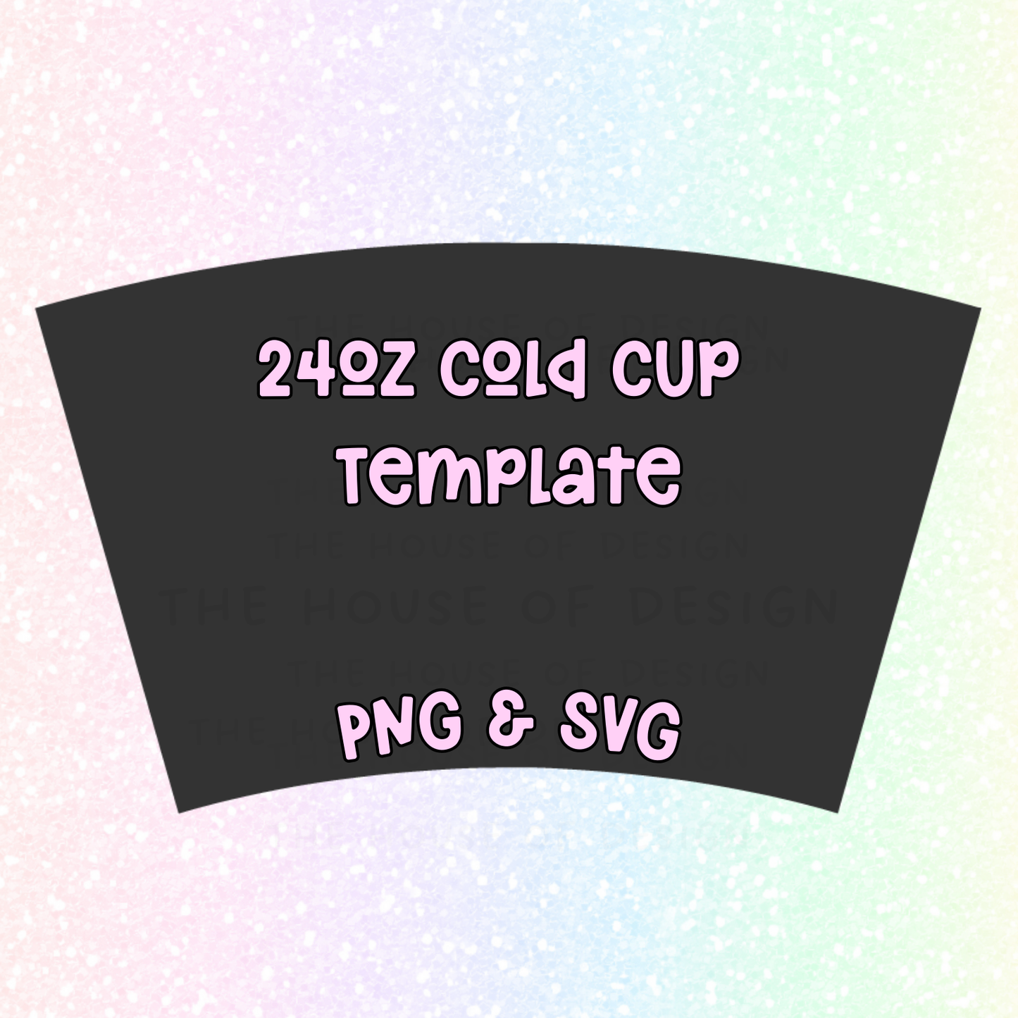 Craft Template - 24oz Cold Cup Template