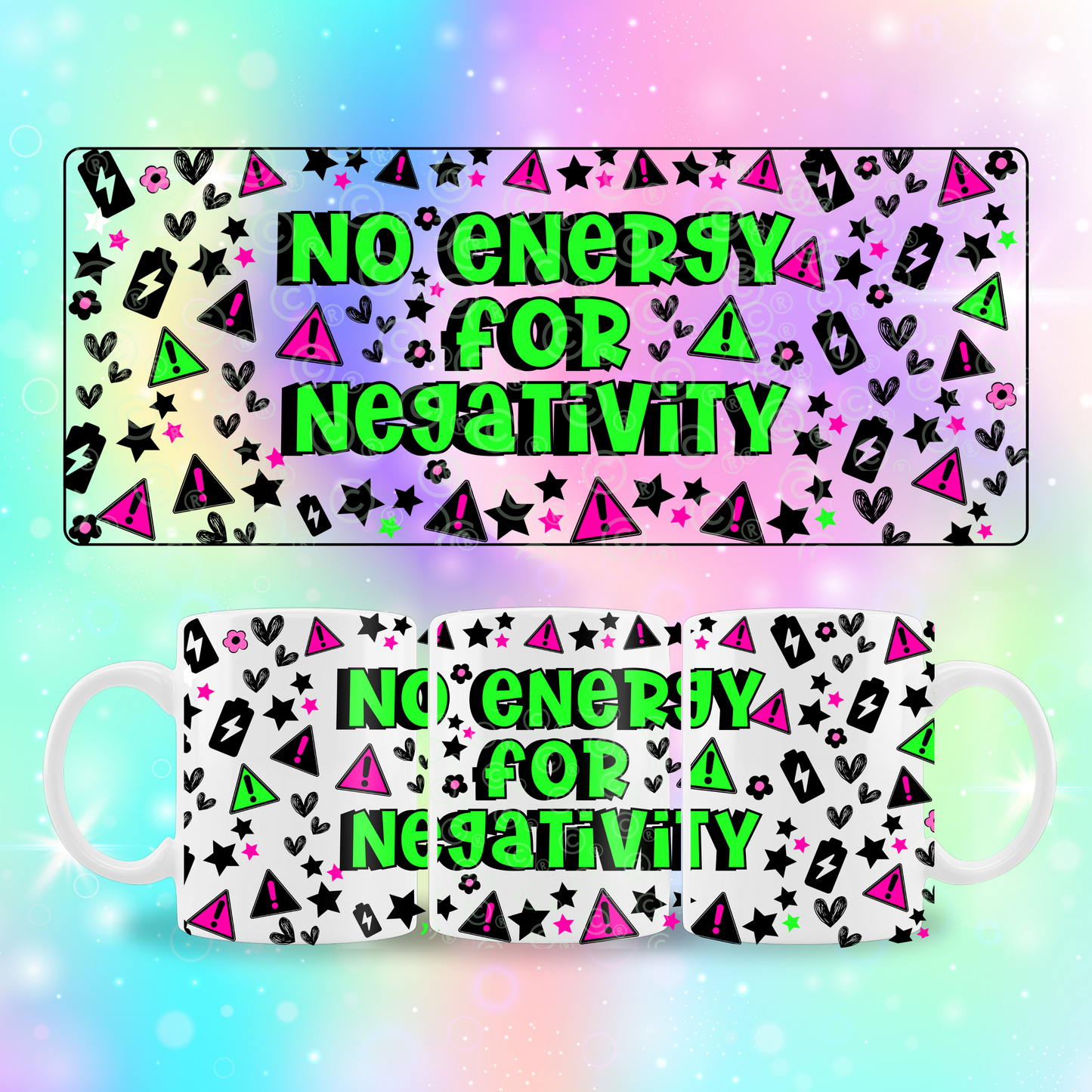 10/11oz Mug Wrap Design - NO ENERGY