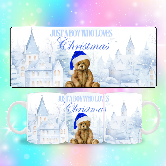 10/11oz Mug Wrap Design - christmas boy design