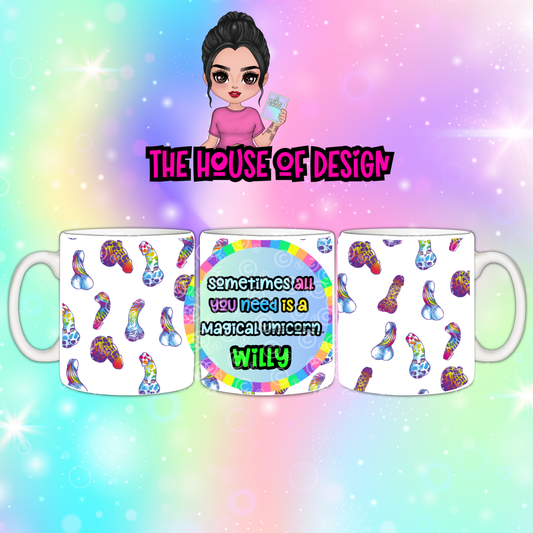 Mug Wrap Design  - magical unicorn