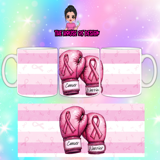 Mug Wrap Design  - cancer warrior