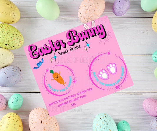 Easter Bunny Snack Board - Pink 