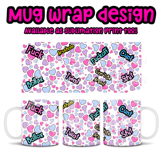 10/11oz Mug Wrap Design  - SWEAR