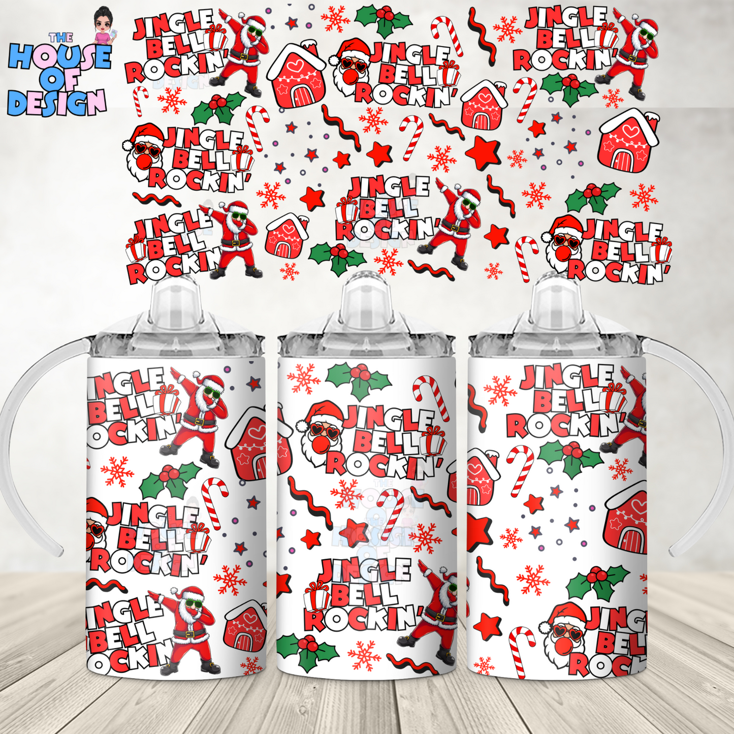 Sippy Cup Design - jingle bell rockin’