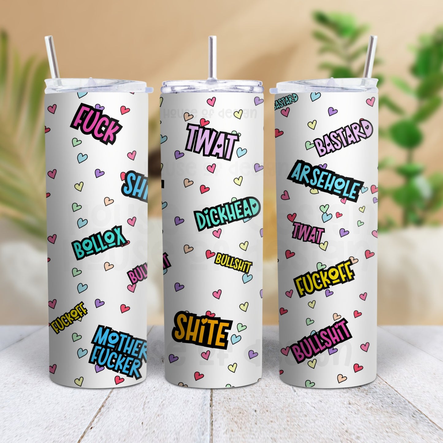 20oz Tumbler Wrap Design - SWEARWORDS