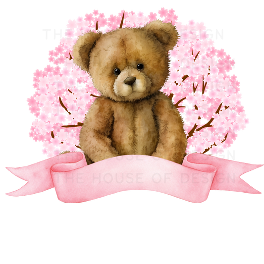 Pink Floral Bear