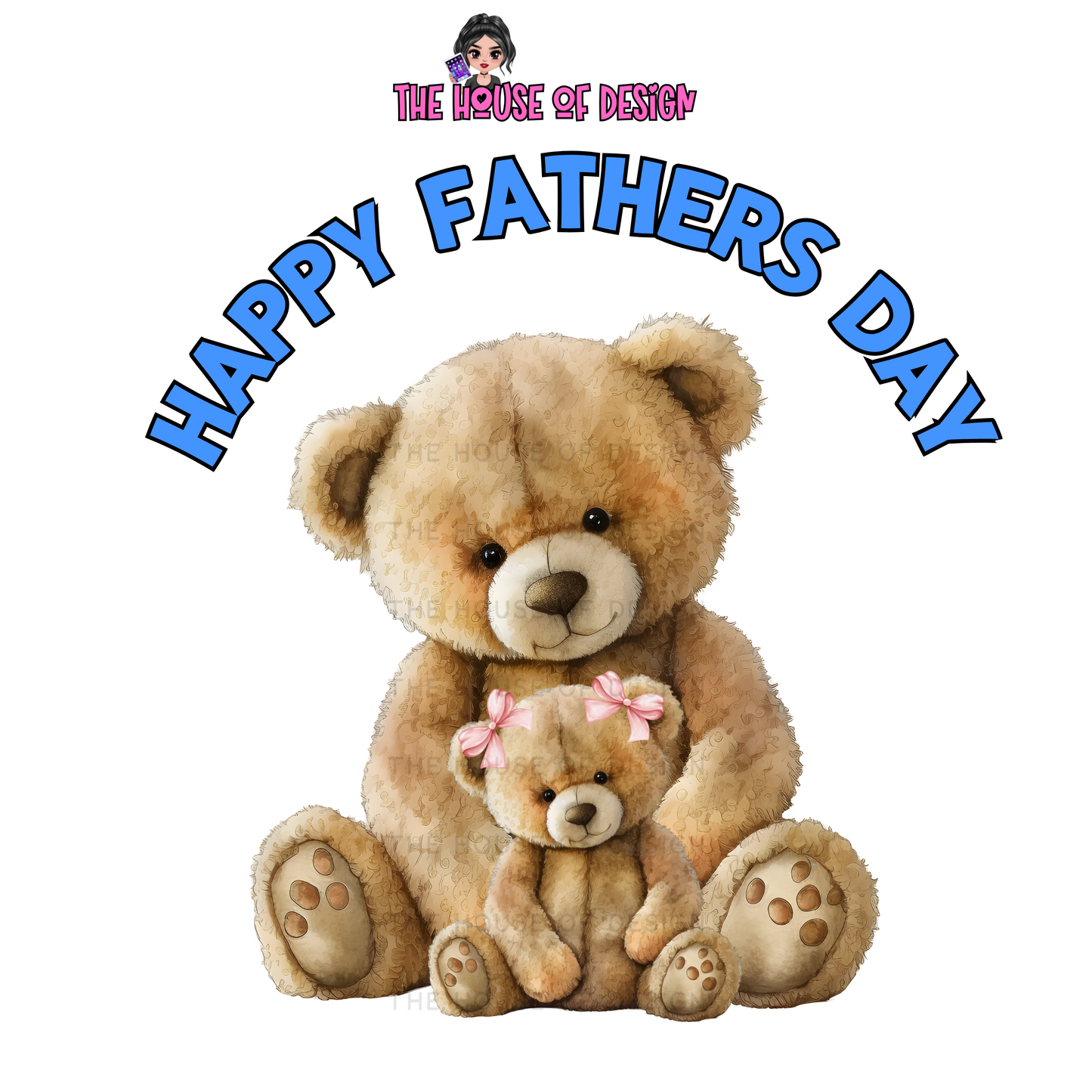 Happy Fathers Day Girl Sublimation Design