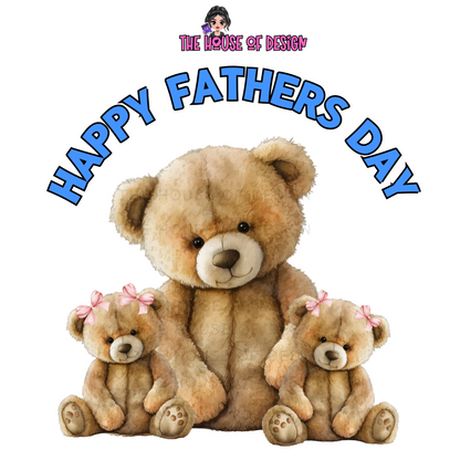 Happy Fathers Day Girls Sublimation Design