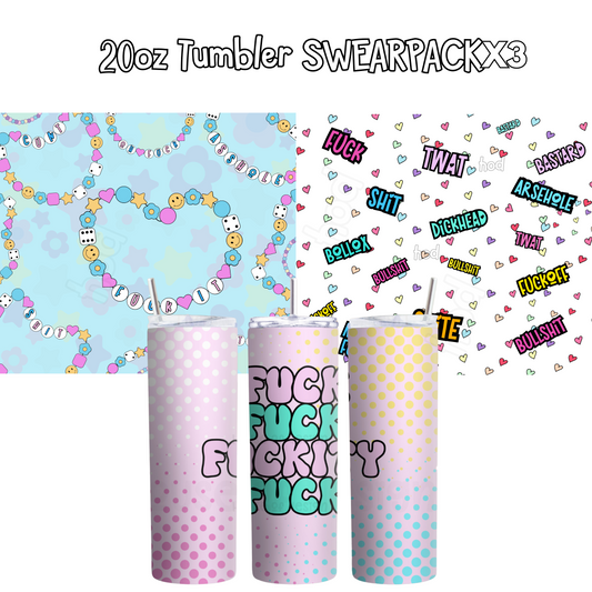 20oz Tumbler Wrap Designs - THE SWEAR PACK