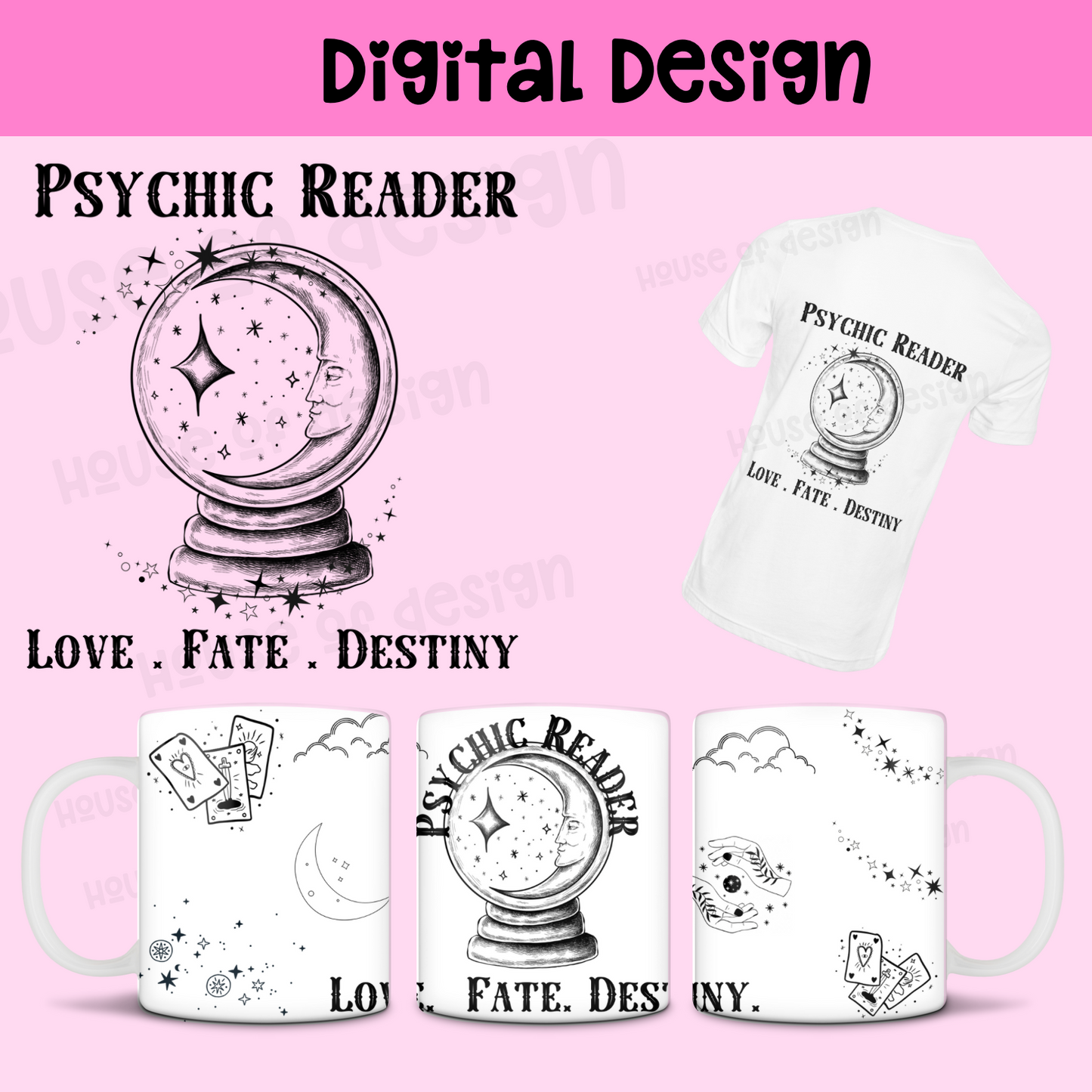 Mug Wrap & PNG design - psychic 