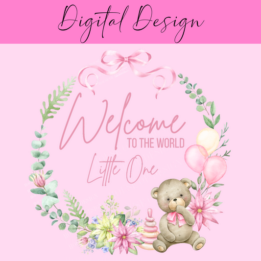 PNG design - Pink Welcome To The World 