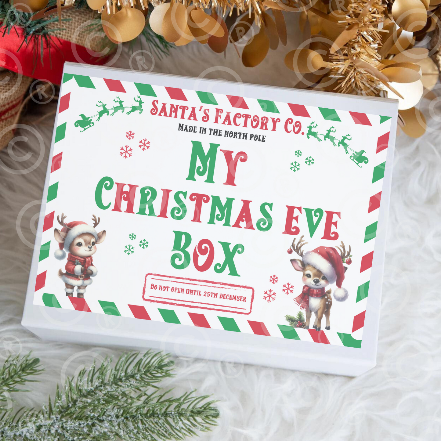 Christmas Eve Box Design - Instant Download