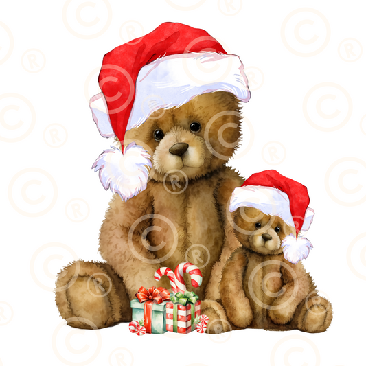 Christmas Bear Sublimation Design