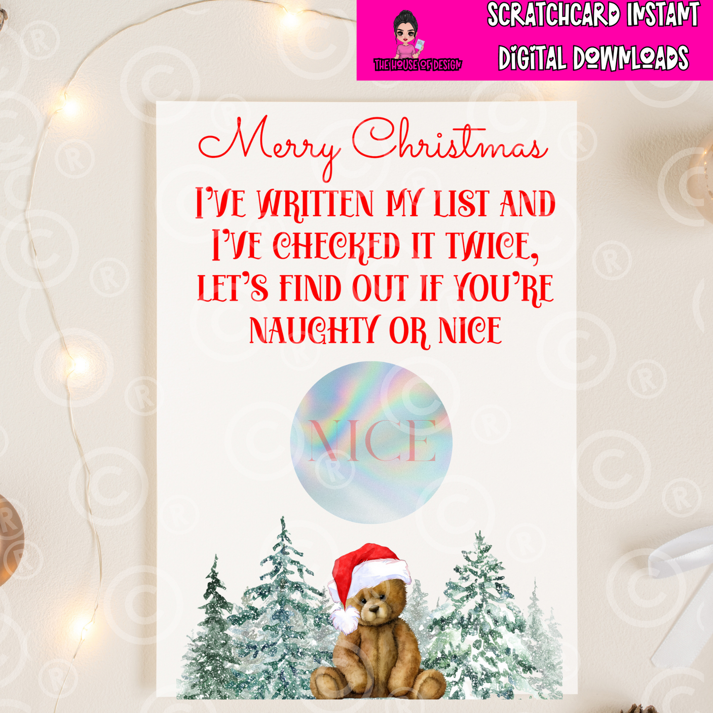 Christmas Scratchcard Design