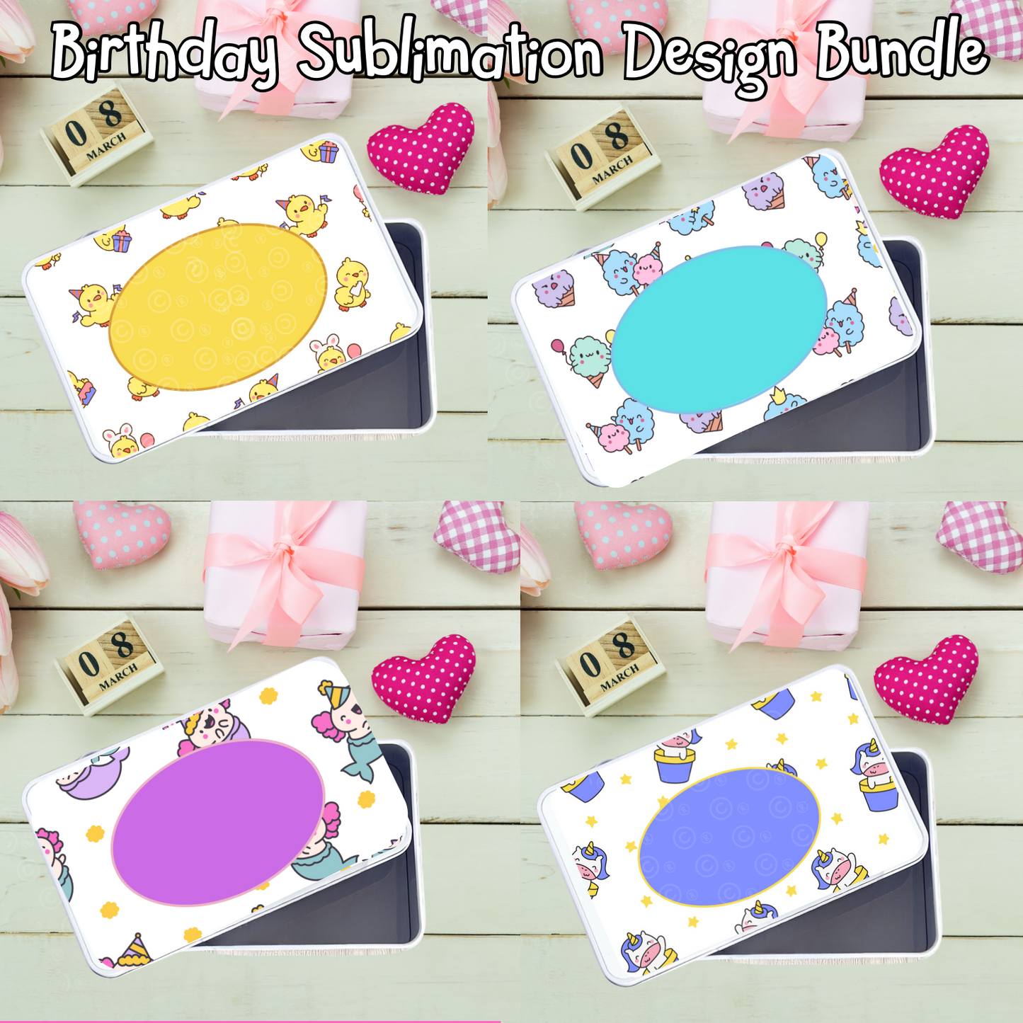 Sublimation Tin Design - Birthday Design Bundle