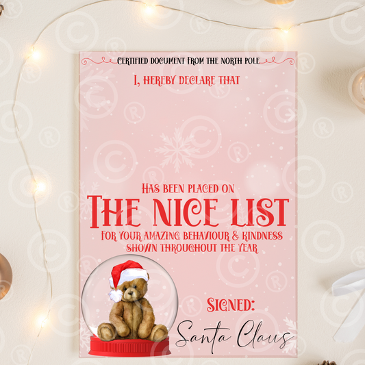 LIMITED - cute red nice list letter