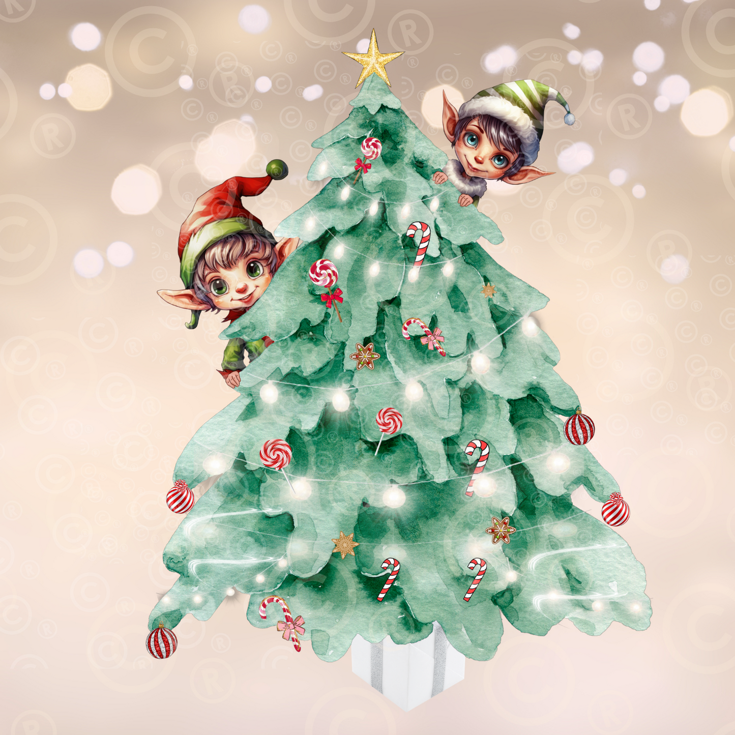 Christmas Tree Sublimation Design