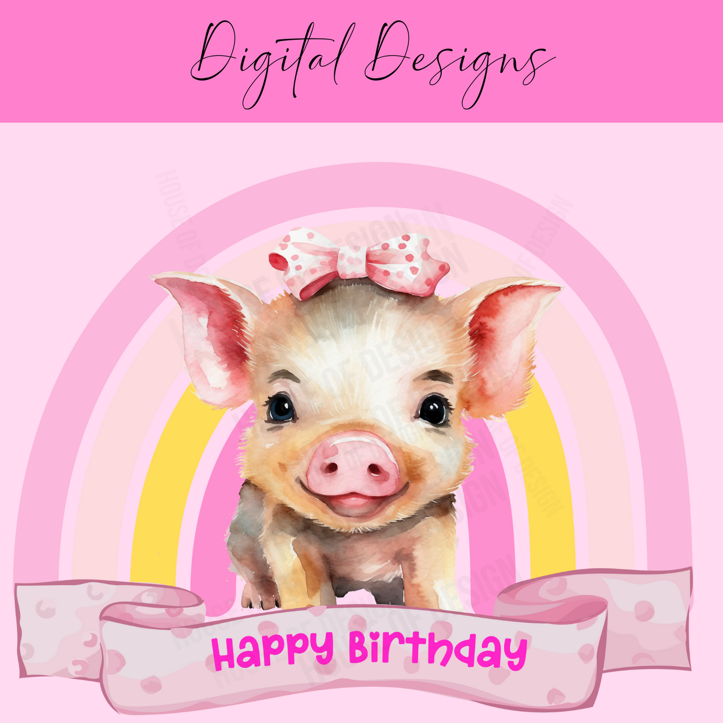 Piggy Birthday PNG 