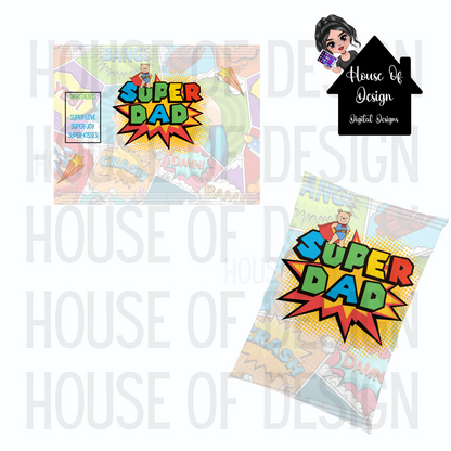 SUPERDAD Treat packet digital design 