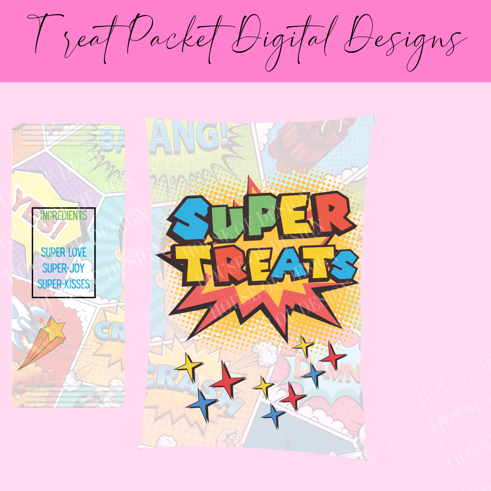 Super Treat packet digital design 