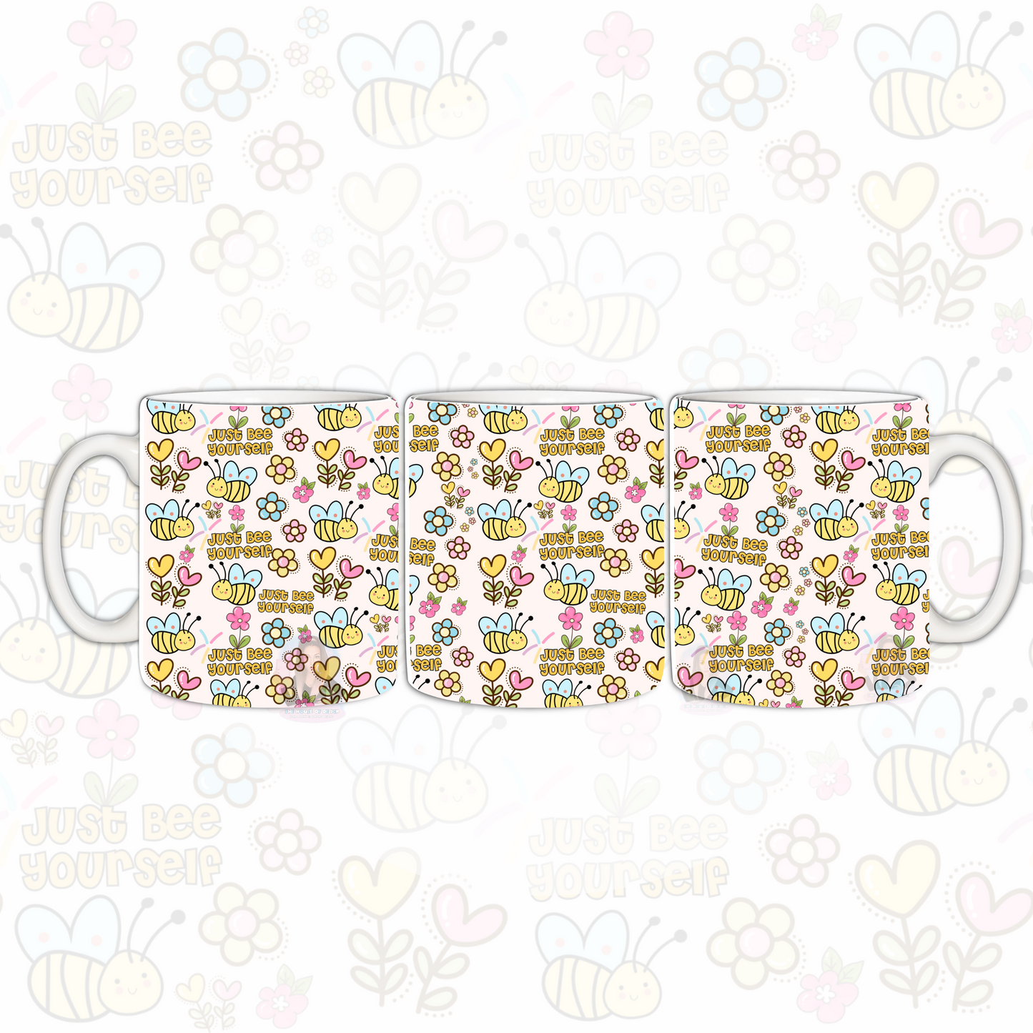 Mug Wrap Design - Just Bee Yourself