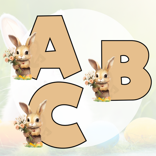 Bunny Full Alphabet Download For Sublimation/DTF/UVDTF