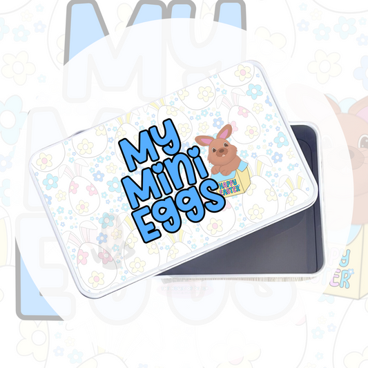 Sublimation Tin Design - My Mini Eggs Blue