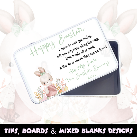 Sublimation Tin Design - Sage Green Easter Design