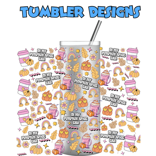 20oz Tumbler Wrap Design - pumpkin spice